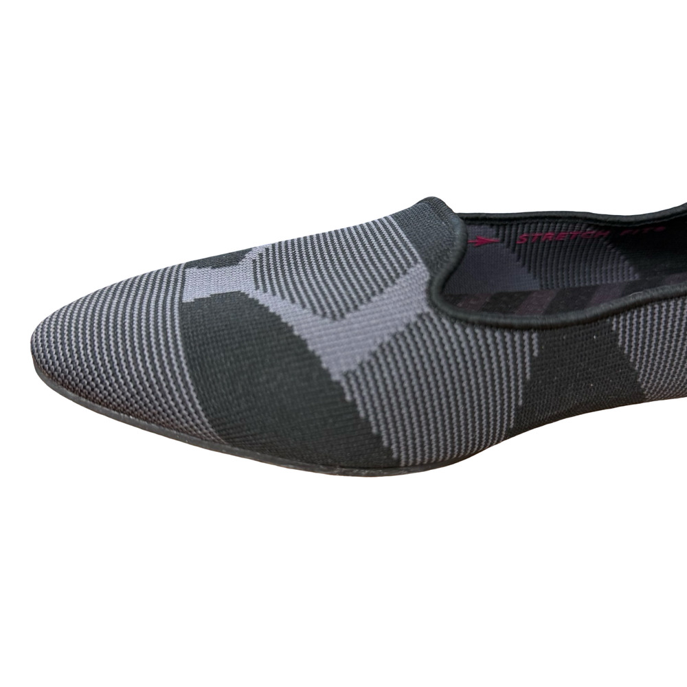 Skechers Cleo Sherlock Geo-Knit Fabric Slip On Flats Shoes Gray Black sz 7.5 - Picture 5 of 16